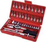 46pcs 1/4-Inch Socket Set Car Repair Tool Ratchet Torque Wrench Combo Tools Kit Auto Repairing SMT - Image 2