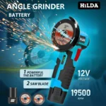 HILDA 12V/3 Inch Lithium Electric Angle Grinder Mini Small Household Handheld Cutting Machine Polishing Machine