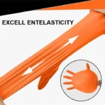 8 Mil Heavy Duty Industrial Orange Disposable Nitrile Gloves Diamond Textured Tear-Resistant for Mechanic Safety & Work Glove - Image 3